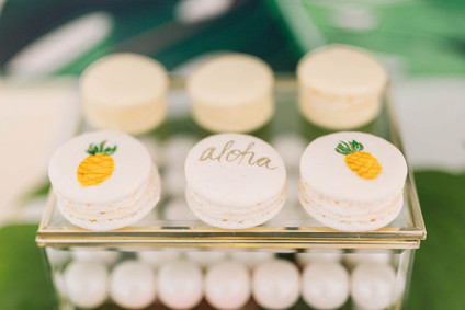 Pineapple macarons