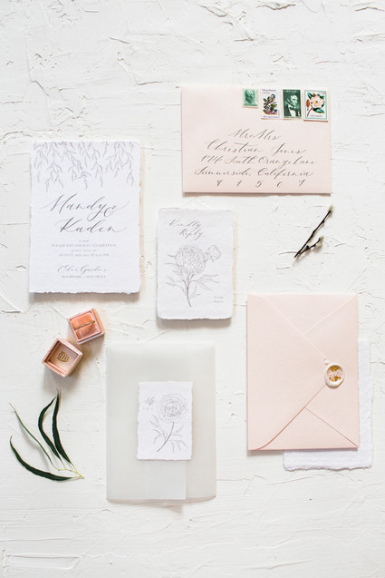 blush wedding invitations