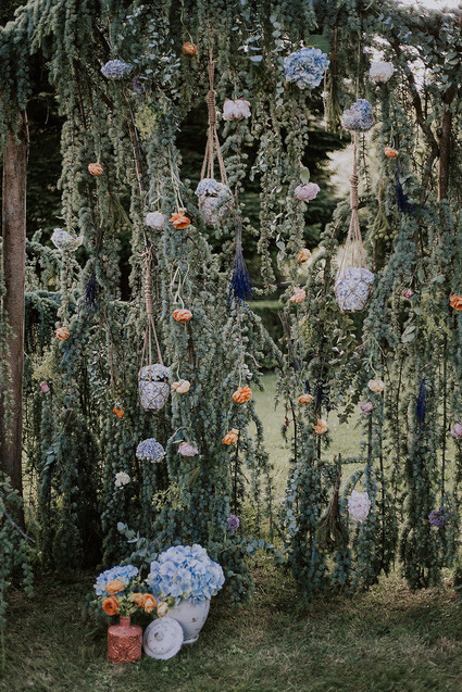 floral installation for wedding