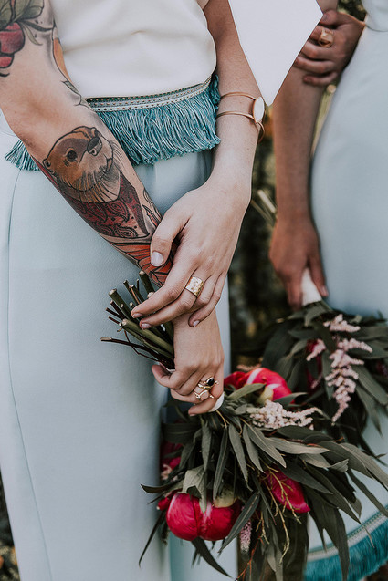 coral peony bouquet