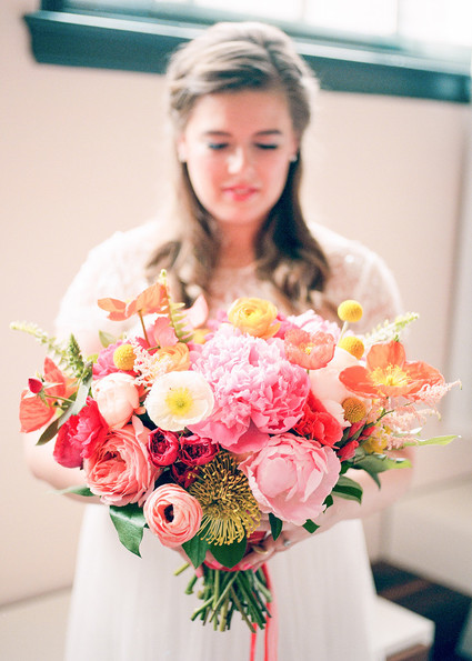 colorful wedding bouquet