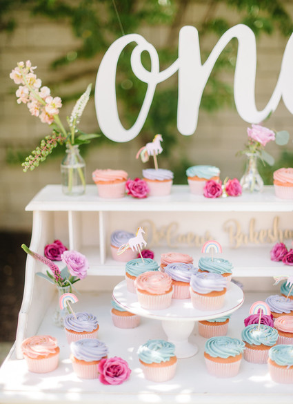 Unicorn cupcake bar