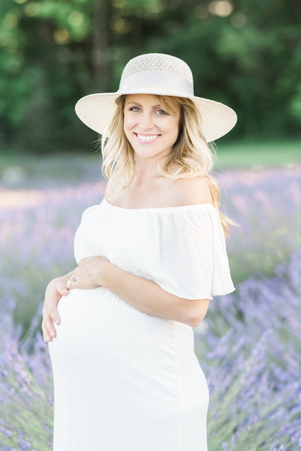 Lavender field maternity photos