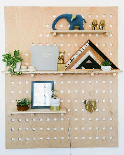 DIY nursery shelving