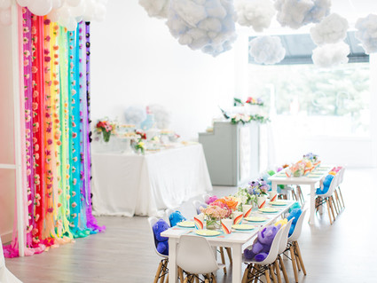 Rainbow care bear birthday party