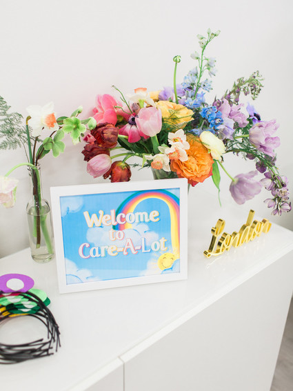 Rainbow care bear birthday party