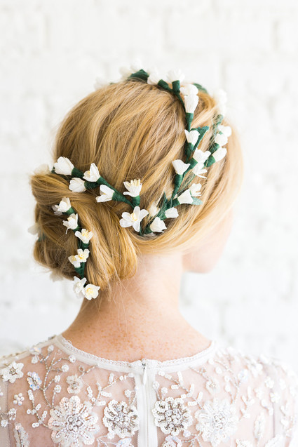 DIY paper flower headpiece from House That Lars Built