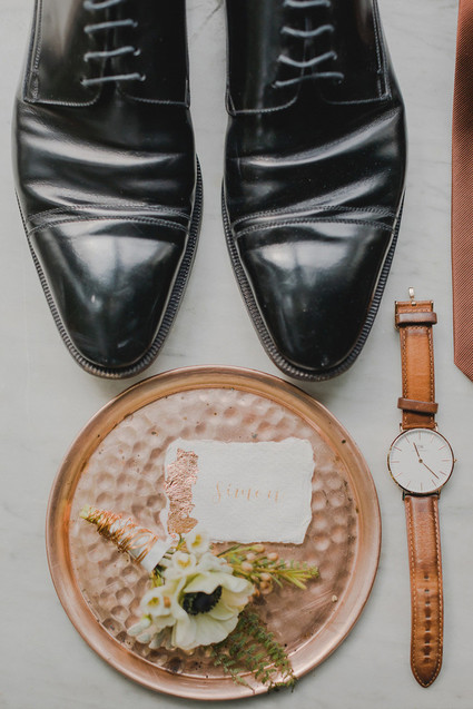 copper groom accessories Inspiration