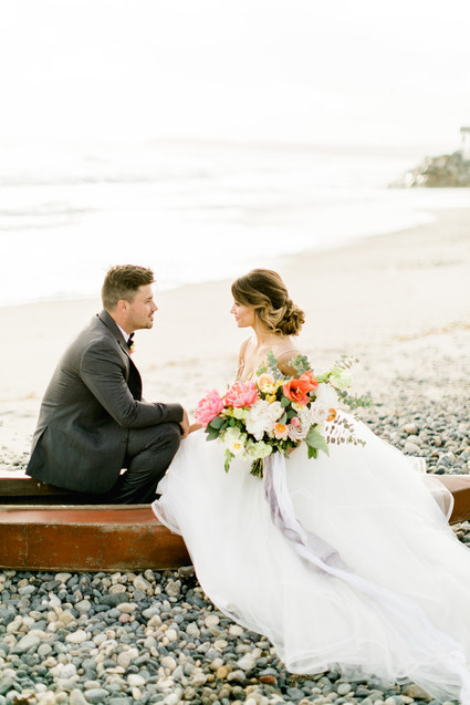 Seaside wedding portraits