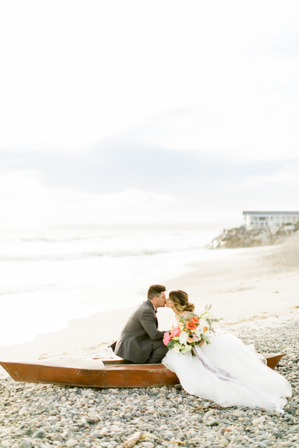 Seaside wedding portraits