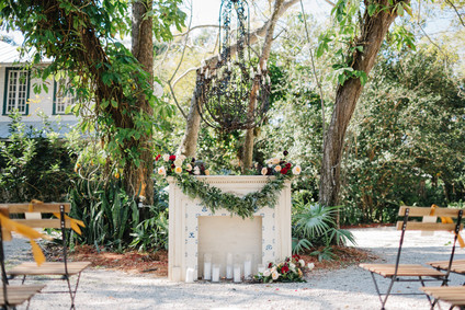 fireplace ceremony decor