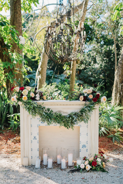fireplace ceremony decor Inspiration