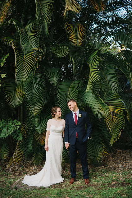 eclectic secret garden wedding with fall colors