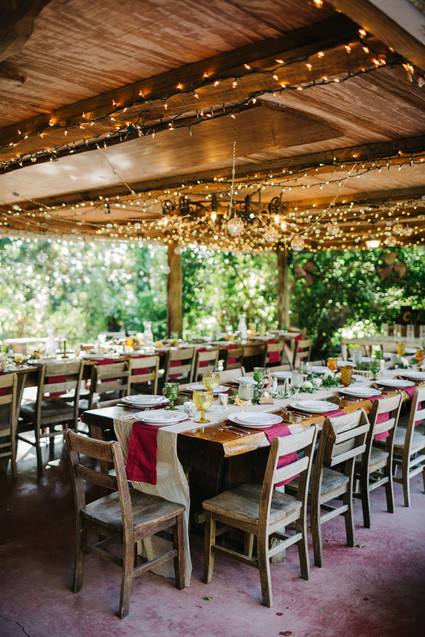 eclectic secret garden wedding with fall colors
