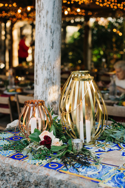 eclectic secret garden wedding with fall colors