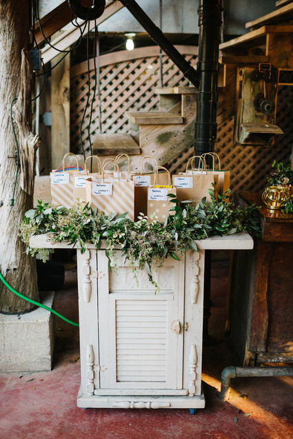 eclectic secret garden wedding with fall colors
