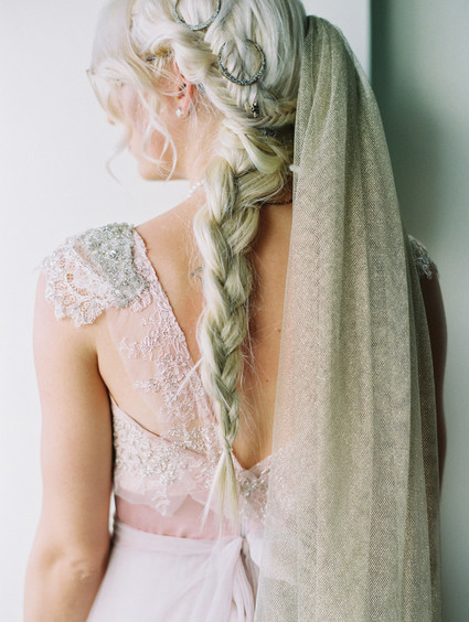 Bride with long braid