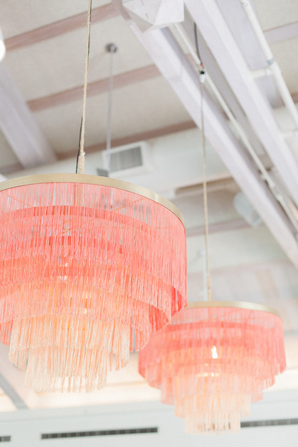 pink fringe chandelier