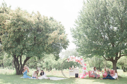 Feminine boho picnic 1st birthday