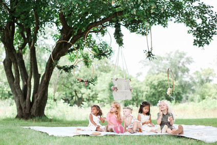 Feminine boho picnic 1st birthday