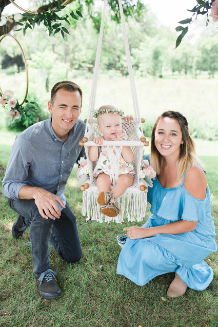 Feminine boho picnic 1st birthday