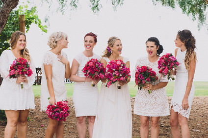 bougainvillea bridesmaid bouquets Inspiration