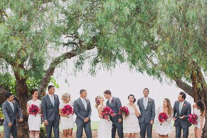fiesta chic bougainvillea wedding party