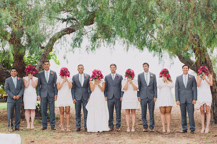 fiesta chic bougainvillea wedding party