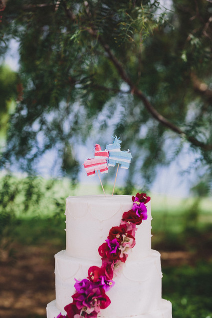 fiesta inspired wedding cake