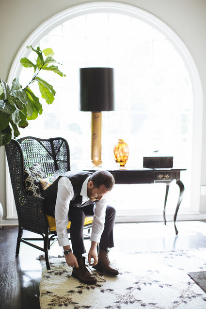 Stylish at home wedding in LA