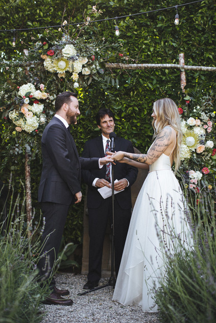 rock and roll backyard wedding