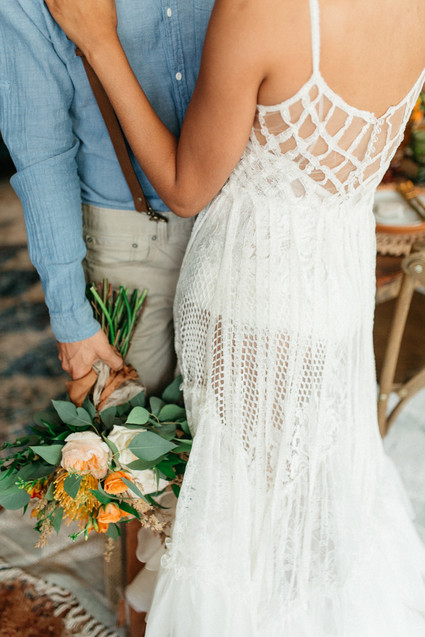 Spanish lace macrame wedding dress