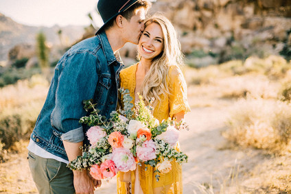 Boho engagement shoot in Joshua Tree