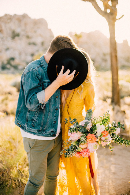 Boho engagement shoot in Joshua Tree
