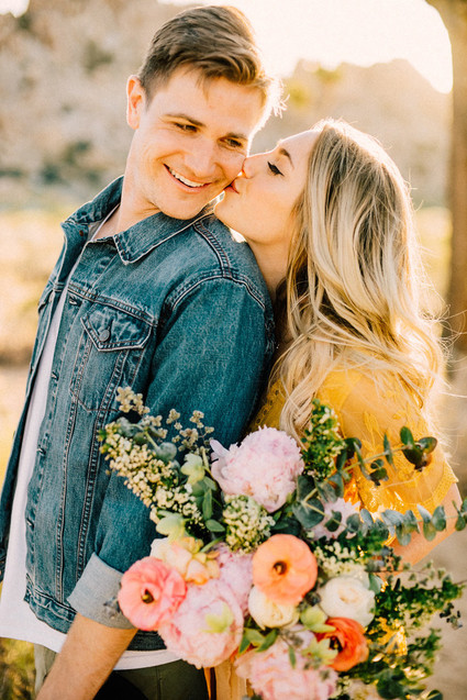 Boho engagement shoot in Joshua Tree