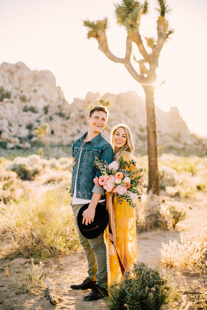 Boho engagement shoot in Joshua Tree