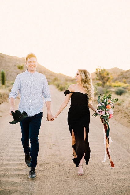 Boho engagement shoot in Joshua Tree