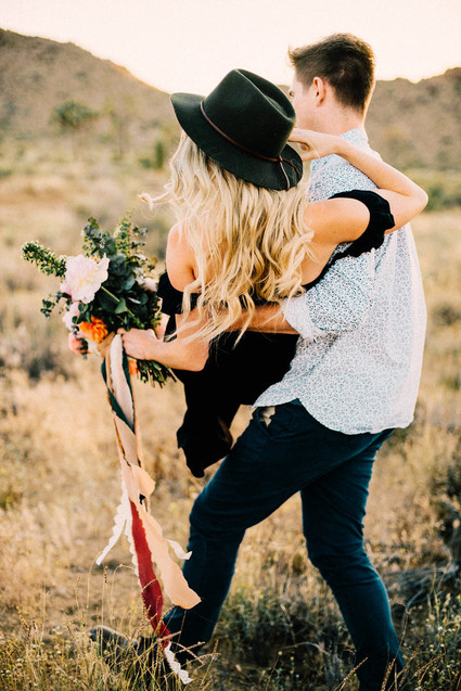 Boho engagement shoot in Joshua Tree