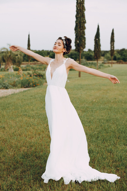 Modern updo bridal style