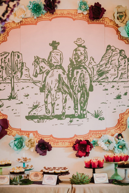 Wild West kitsch dessert table