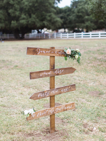 rustic wedding sign