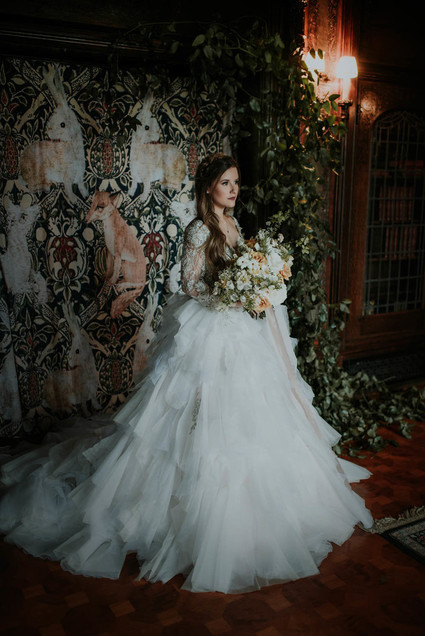 Moody, ornate Secret Garden-inspired bridal editorial Inspiration