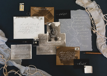 Moody shipwreck inspired wedding invitations