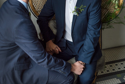 Modern industrial same sex wedding editorial