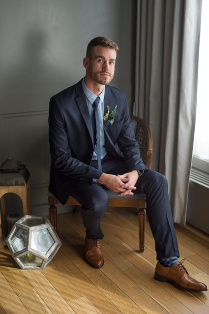 Modern industrial same sex wedding editorial