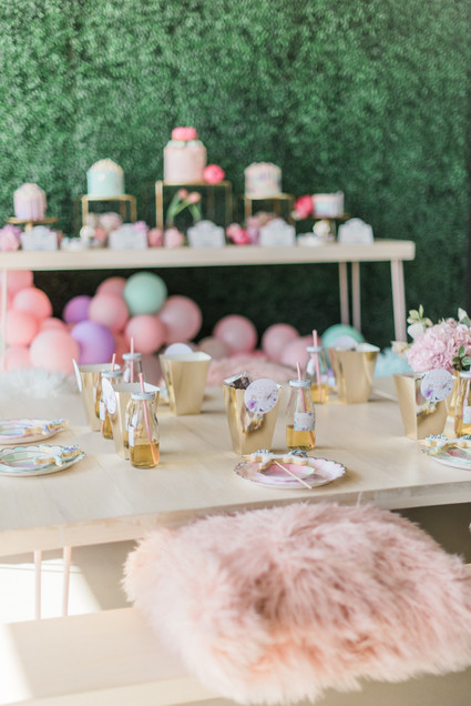 Magical pink 1st birthday party Inspiration
