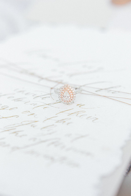 Romantic white wedding invites