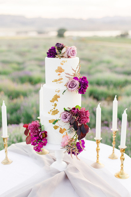 elegant floral wedding cake