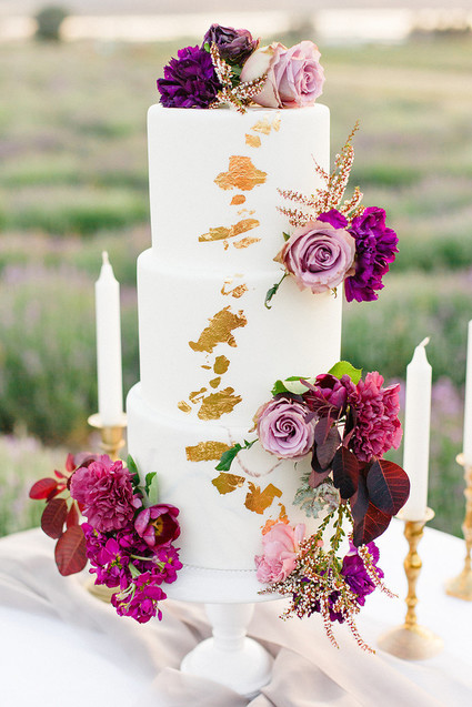 elegant floral wedding cake
