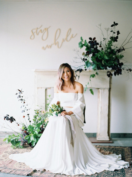 minimal fall wedding decor